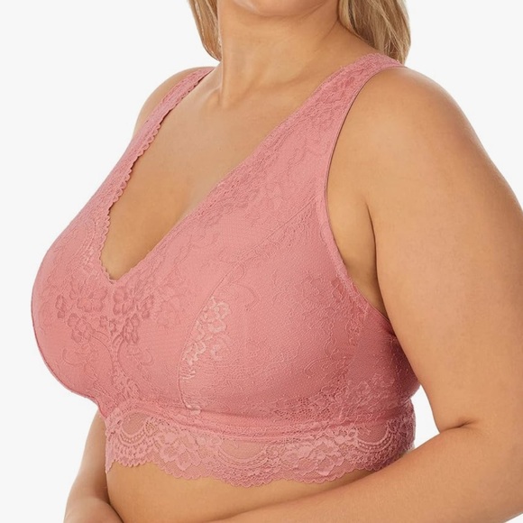 DREAMFIT Full Coverage Wireless Lace Bralette Adjustable Convertible Size 4X - Picture 2 of 6